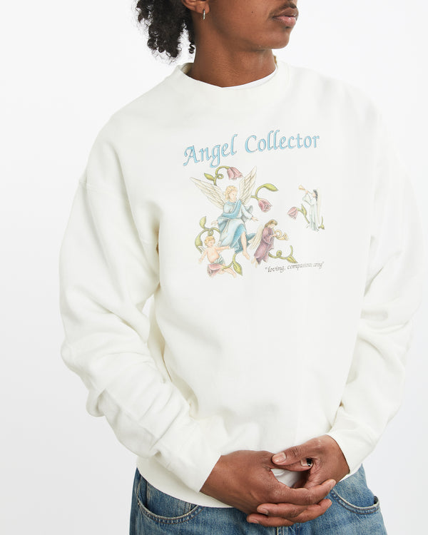 Vintage Angel Collector Sweatshirt <br>L , The Real Deal , newtown, sydney, australia, thrift store, opshop, preloved, secondhand, sustainable, retro, antique, 70s, 80s, 90s, 2000s, 00s, fashion, clothing, streetwear, trendy, garment, style, boutique, store, shop, archive, sale, cheap, best, top