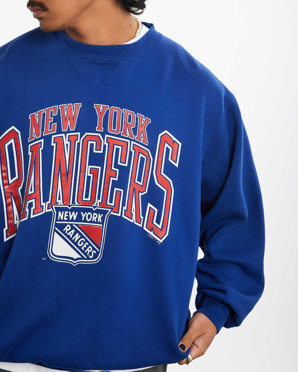 Vintage 90s NHL New York Rangers Sweatshirt <br>L , The Real Deal , newtown, sydney, australia, thrift store, opshop, preloved, secondhand, sustainable, retro, antique, 70s, 80s, 90s, 2000s, 00s, fashion, clothing, streetwear, trendy, garment, style, boutique, store, shop, archive, sale, cheap, best, top