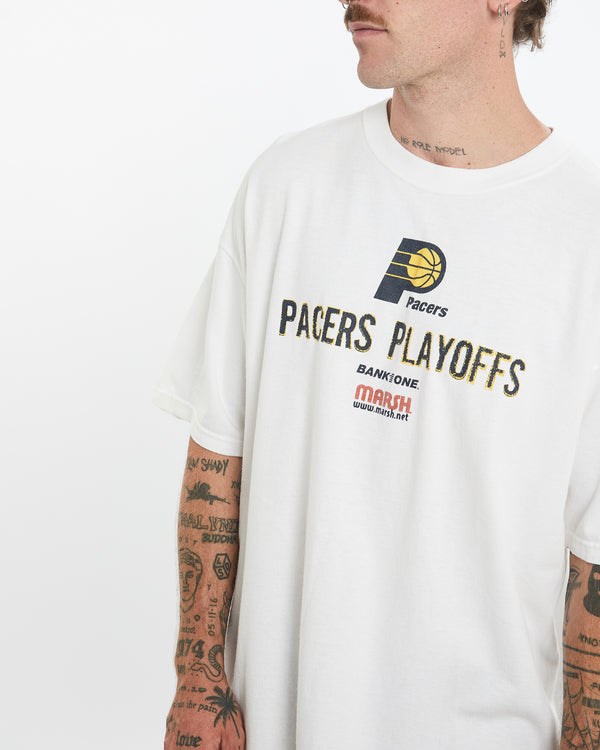 Vintage 90s NBA Indiana Pacers Tee <br>L , The Real Deal , newtown, sydney, australia, thrift store, opshop, preloved, secondhand, sustainable, retro, antique, 70s, 80s, 90s, 2000s, 00s, fashion, clothing, streetwear, trendy, garment, style, boutique, store, shop, archive, sale, cheap, best, top