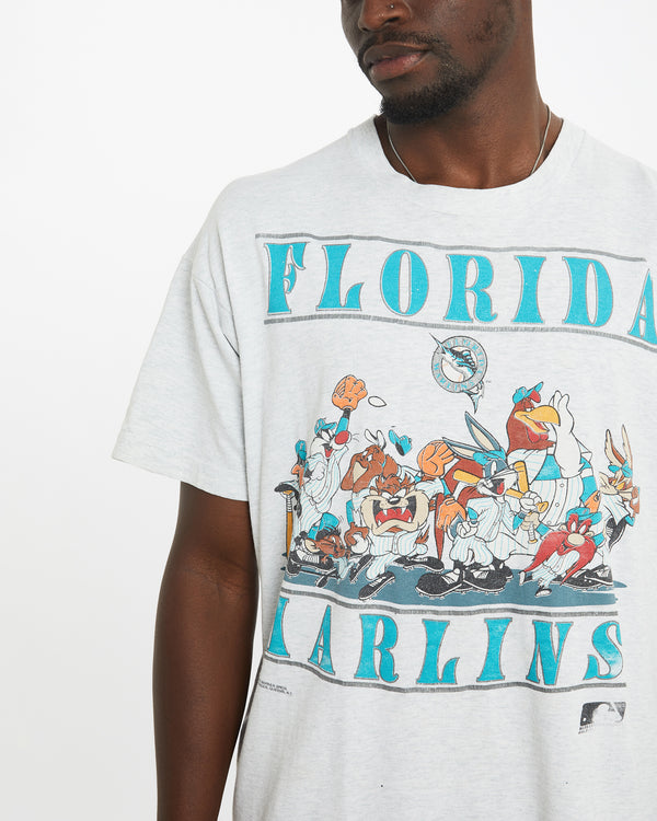 Vintage 1993 MLB Florida Marlins Looney Tunes Tee <br>M , The Real Deal , newtown, sydney, australia, thrift store, opshop, preloved, secondhand, sustainable, retro, antique, 70s, 80s, 90s, 2000s, 00s, fashion, clothing, streetwear, trendy, garment, style, boutique, store, shop, archive, sale, cheap, best, top