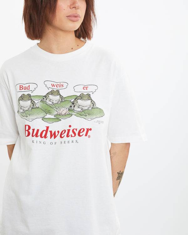 Vintage 1995 Budweiser Tee <br>M , The Real Deal , newtown, sydney, australia, thrift store, opshop, preloved, secondhand, sustainable, retro, antique, 70s, 80s, 90s, 2000s, 00s, fashion, clothing, streetwear, trendy, garment, style, boutique, store, shop, archive, sale, cheap, best, top