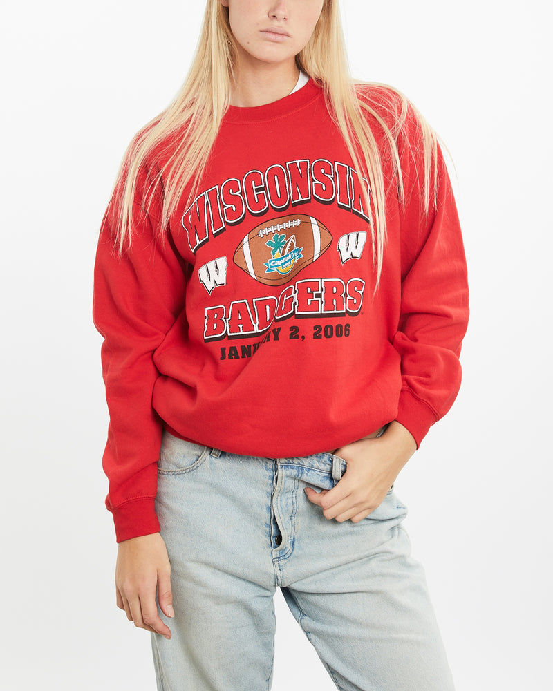 Vintage NCAA Wisconsin Badgers Sweatshirt <br>M , The Real Deal , newtown, sydney, australia, thrift store, opshop, preloved, secondhand, sustainable, retro, antique, 70s, 80s, 90s, 2000s, 00s, fashion, clothing, streetwear, trendy, garment, style, boutique, store, shop, archive, sale, cheap, best, top