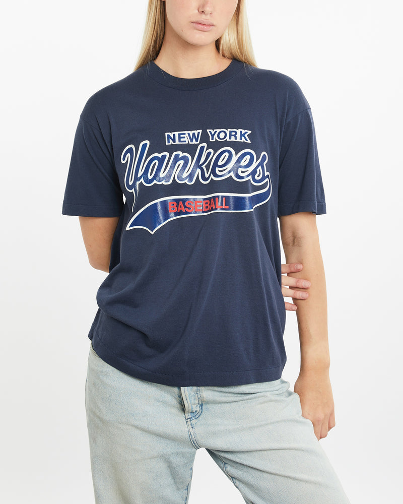 Vintage 80s MLB New York Yankees Tee <br>S , The Real Deal , newtown, sydney, australia, thrift store, opshop, preloved, secondhand, sustainable, retro, antique, 70s, 80s, 90s, 2000s, 00s, fashion, clothing, streetwear, trendy, garment, style, boutique, store, shop, archive, sale, cheap, best, top