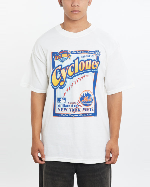 Vintage MLB Brooklyn Cyclones & New York Mets Tee <br>L , The Real Deal , newtown, sydney, australia, thrift store, opshop, preloved, secondhand, sustainable, retro, antique, 70s, 80s, 90s, 2000s, 00s, fashion, clothing, streetwear, trendy, garment, style, boutique, store, shop, archive, sale, cheap, best, top