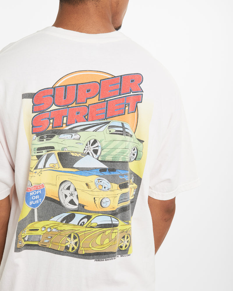 Vintage Super Street Racing Tee <br>XL , The Real Deal , newtown, sydney, australia, thrift store, opshop, preloved, secondhand, sustainable, retro, antique, 70s, 80s, 90s, 2000s, 00s, fashion, clothing, streetwear, trendy, garment, style, boutique, store, shop, archive, sale, cheap, best, top