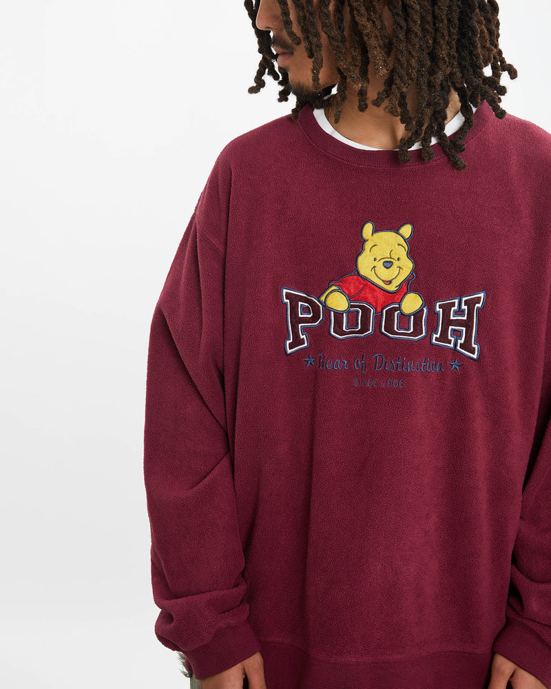 Vintage Disney Winnie The Pooh Fleece Sweatshirt <br>L , The Real Deal , newtown, sydney, australia, thrift store, opshop, preloved, secondhand, sustainable, retro, antique, 70s, 80s, 90s, 2000s, 00s, fashion, clothing, streetwear, trendy, garment, style, boutique, store, shop, archive, sale, cheap, best, top