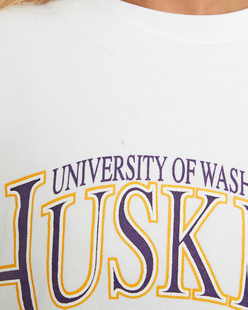 Vintage 1991 NCAA Washington Huskies Sweatshirt <br>XS , The Real Deal , newtown, sydney, australia, thrift store, opshop, preloved, secondhand, sustainable, retro, antique, 70s, 80s, 90s, 2000s, 00s, fashion, clothing, streetwear, trendy, garment, style, boutique, store, shop, archive, sale, cheap, best, top