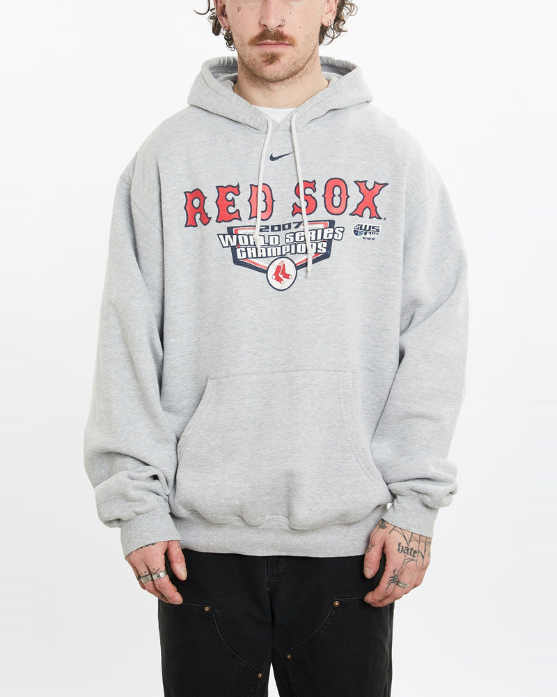 Vintage Nike MLB Boston Red Sox Hooded Sweatshirt <br>L