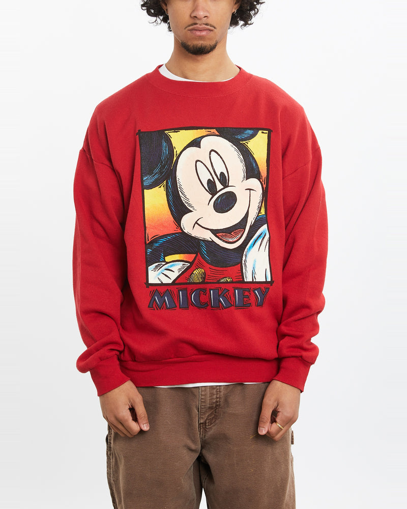 Vintage 90s Disney Mickey Mouse Sweatshirt <br>M , The Real Deal , newtown, sydney, australia, thrift store, opshop, preloved, secondhand, sustainable, retro, antique, 70s, 80s, 90s, 2000s, 00s, fashion, clothing, streetwear, trendy, garment, style, boutique, store, shop, archive, sale, cheap, best, top