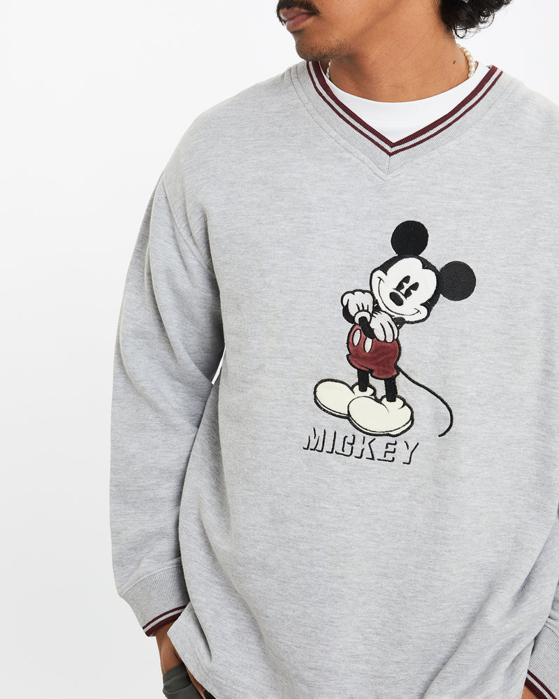 Vintage 90s Disney Mickey Mouse Sweatshirt <br>L , The Real Deal , newtown, sydney, australia, thrift store, opshop, preloved, secondhand, sustainable, retro, antique, 70s, 80s, 90s, 2000s, 00s, fashion, clothing, streetwear, trendy, garment, style, boutique, store, shop, archive, sale, cheap, best, top