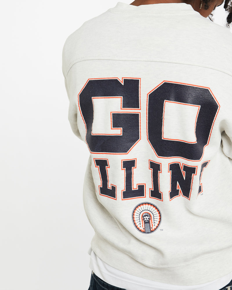 Vintage 90s NCAA University of Illinois Fighting Illini Sweatshirt <br>L