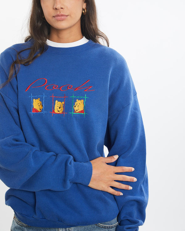 Vintage, 90s, Disney, Winnie, The, Pooh, Sweatshirt, The Real Deal, size small, colour Blue, newtown, sydney, australia, thrift store, opshop, preloved, secondhand, sustainable, retro, antique, 70s, 80s, 90s, 2000s, 00s, fashion, clothing, streetwear, trendy, garment, style, boutique, store, shop, archive, sale, cheap, best, top, Sweats and hoodies