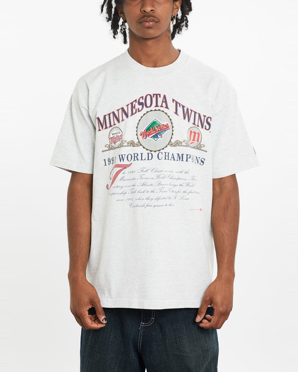 Vintage 1991 MLB Minnesota Twins World Series Tee <br>L