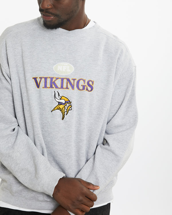 Vintage NFL Minnesota Vikings Sweatshirt <br>L , The Real Deal , newtown, sydney, australia, thrift store, opshop, preloved, secondhand, sustainable, retro, antique, 70s, 80s, 90s, 2000s, 00s, fashion, clothing, streetwear, trendy, garment, style, boutique, store, shop, archive, sale, cheap, best, top