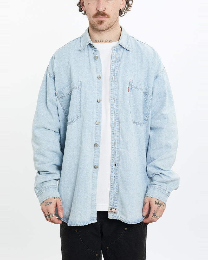 Vintage 90s Levi's Denim Button Up Shirt <br>L