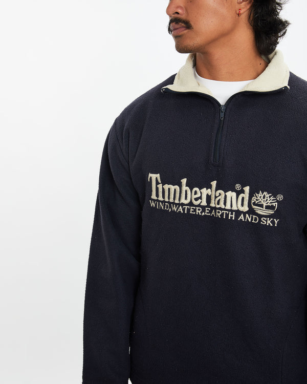 90s Timberland Quarter Zip Fleece Sweatshirt <br>M
