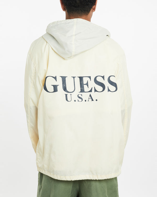 Vintage 90s Guess USA Windbreaker Jacket <br>XL , The Real Deal , newtown, sydney, australia, thrift store, opshop, preloved, secondhand, sustainable, retro, antique, 70s, 80s, 90s, 2000s, 00s, fashion, clothing, streetwear, trendy, garment, style, boutique, store, shop, archive, sale, cheap, best, top