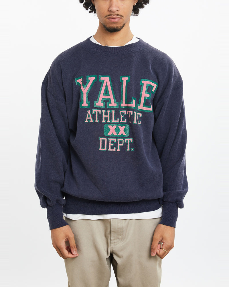 Vintage 90s Yale University Athletic Dept. Sweatshirt <br>S , The Real Deal , newtown, sydney, australia, thrift store, opshop, preloved, secondhand, sustainable, retro, antique, 70s, 80s, 90s, 2000s, 00s, fashion, clothing, streetwear, trendy, garment, style, boutique, store, shop, archive, sale, cheap, best, top