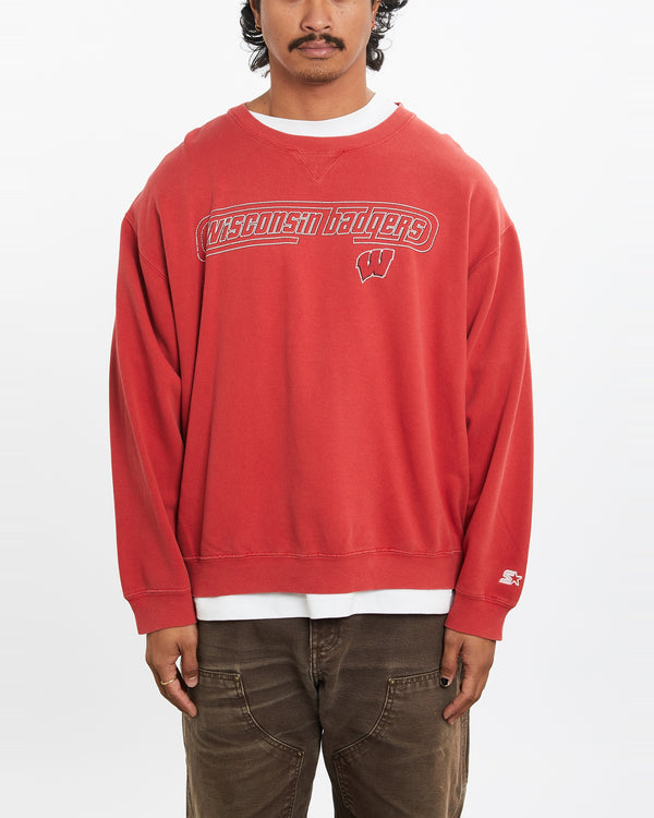 90s Starter NCAA Wisconsin Badgers Sweatshirt <br>L