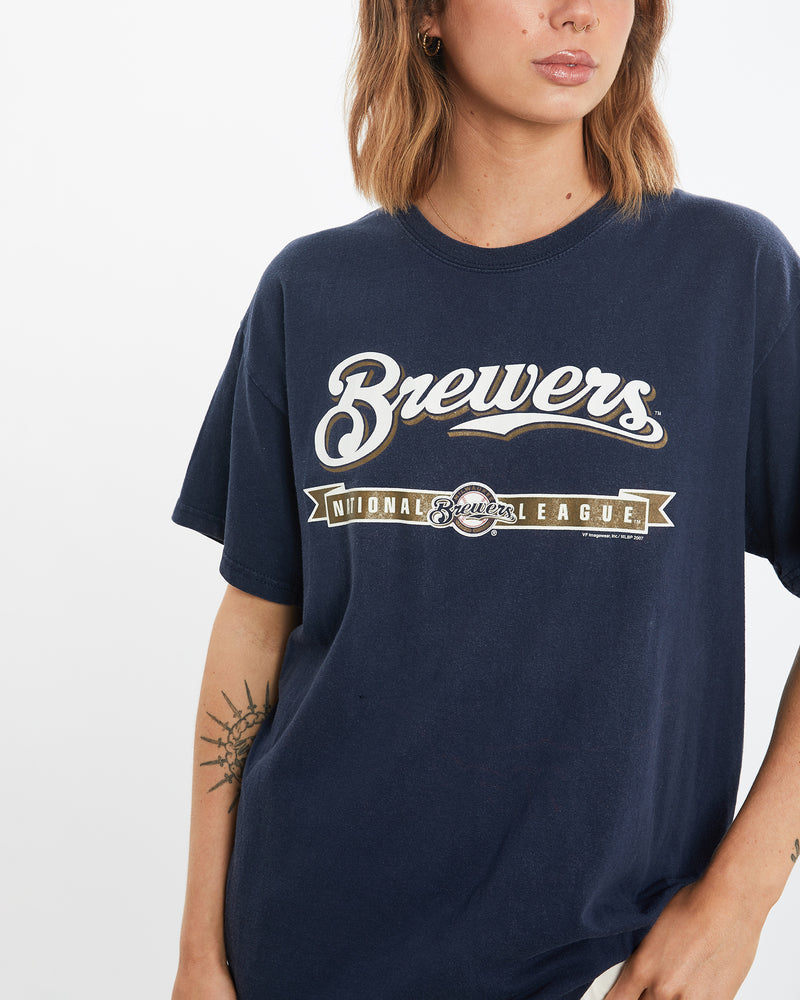 Vintage MLB Milwaukee Brewers Tee <br>M , The Real Deal , newtown, sydney, australia, thrift store, opshop, preloved, secondhand, sustainable, retro, antique, 70s, 80s, 90s, 2000s, 00s, fashion, clothing, streetwear, trendy, garment, style, boutique, store, shop, archive, sale, cheap, best, top