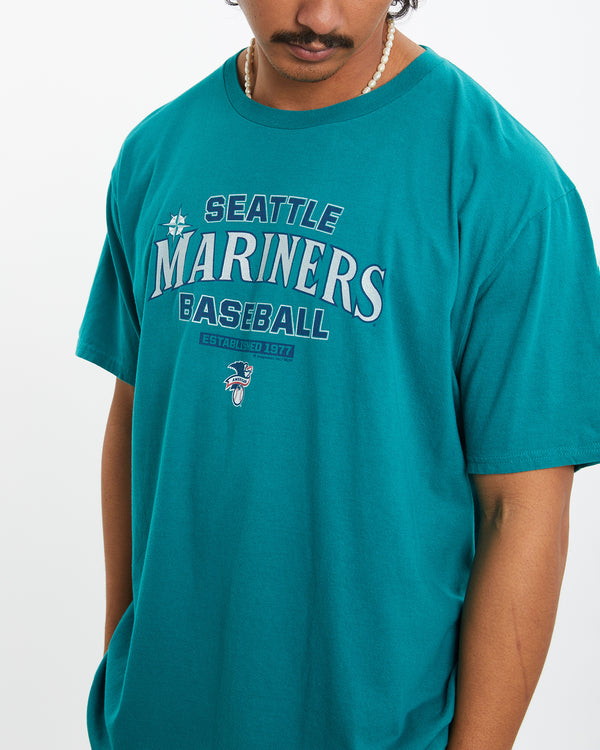 Vintage MLB Seattle Mariners Tee <br>L , The Real Deal , newtown, sydney, australia, thrift store, opshop, preloved, secondhand, sustainable, retro, antique, 70s, 80s, 90s, 2000s, 00s, fashion, clothing, streetwear, trendy, garment, style, boutique, store, shop, archive, sale, cheap, best, top