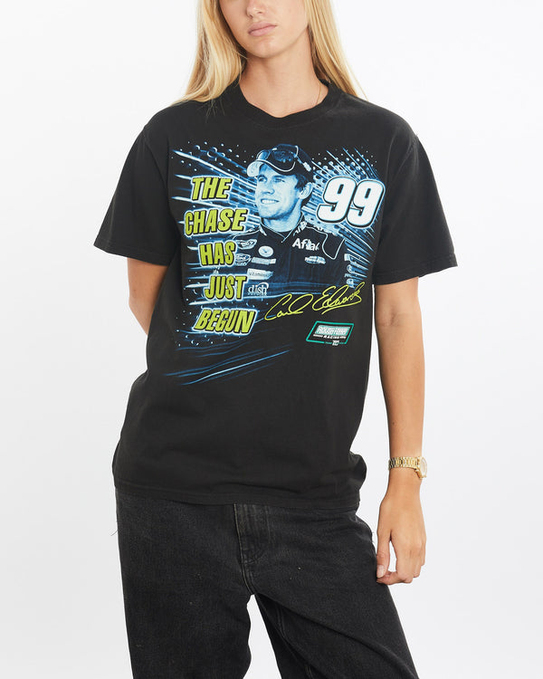 Vintage, Carl, Edwards, NASCAR, Racing, Tee, The Real Deal, size medium, colour Black, newtown, sydney, australia, thrift store, opshop, preloved, secondhand, sustainable, retro, antique, 70s, 80s, 90s, 2000s, 00s, fashion, clothing, streetwear, trendy, garment, style, boutique, store, shop, archive, sale, cheap, best, top, T-Shirts