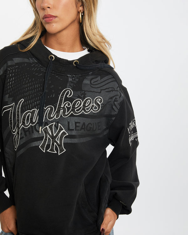 MLB New York Yankees Hooded Sweatshirt <br>S , The Real Deal , newtown, sydney, australia, thrift store, opshop, preloved, secondhand, sustainable, retro, antique, 70s, 80s, 90s, 2000s, 00s, fashion, clothing, streetwear, trendy, garment, style, boutique, store, shop, archive, sale, cheap, best, top