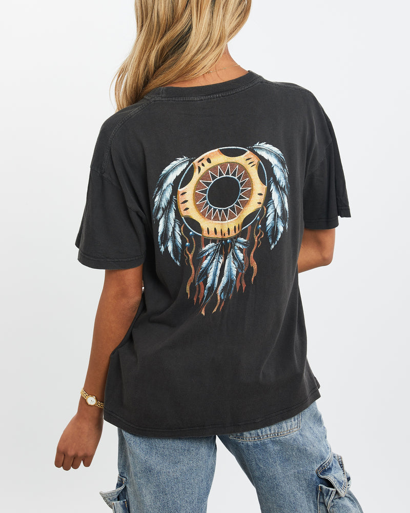 Vintage 90s American Indian Wolf Tee <br>XS