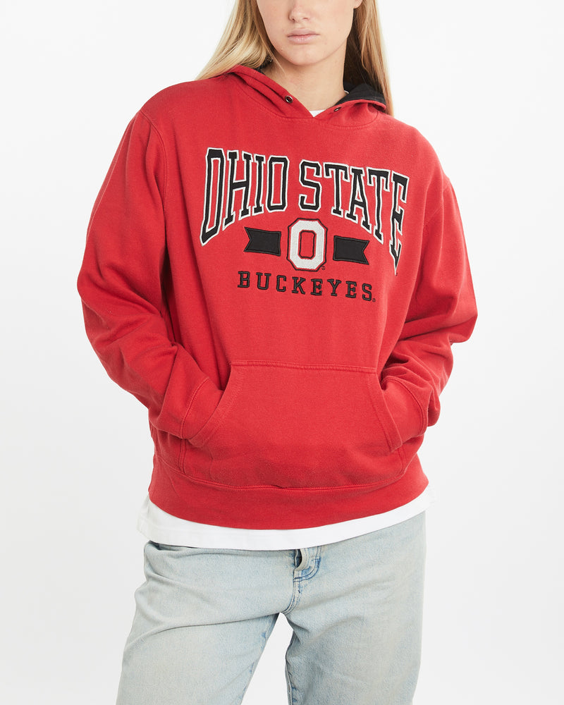 Vintage NCAA Ohio State Buckeyes Hooded Sweatshirt <br>M , The Real Deal , newtown, sydney, australia, thrift store, opshop, preloved, secondhand, sustainable, retro, antique, 70s, 80s, 90s, 2000s, 00s, fashion, clothing, streetwear, trendy, garment, style, boutique, store, shop, archive, sale, cheap, best, top