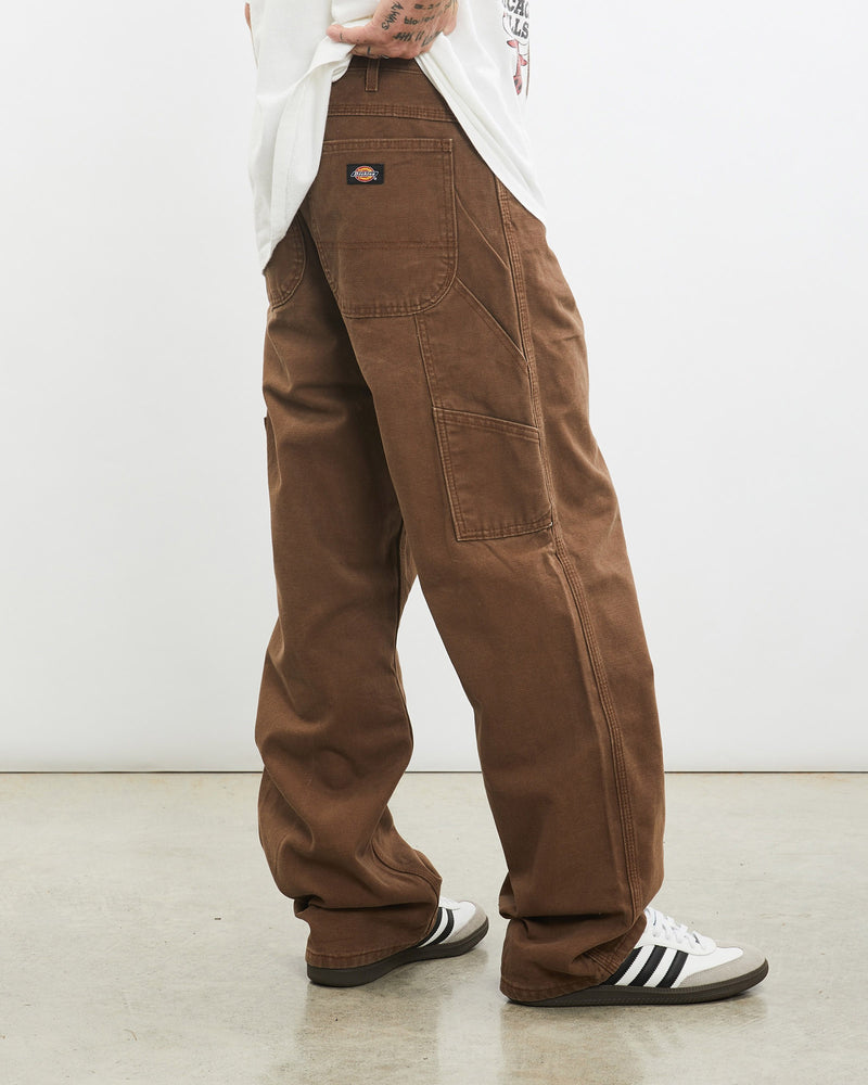 Vintage, Dickies, Carpenter, Pants, The Real Deal, size 31", colour Brown, newtown, sydney, australia, thrift store, opshop, preloved, secondhand, sustainable, retro, antique, 70s, 80s, 90s, 2000s, 00s, fashion, clothing, streetwear, trendy, garment, style, boutique, store, shop, archive, sale, cheap, best, top, Pants