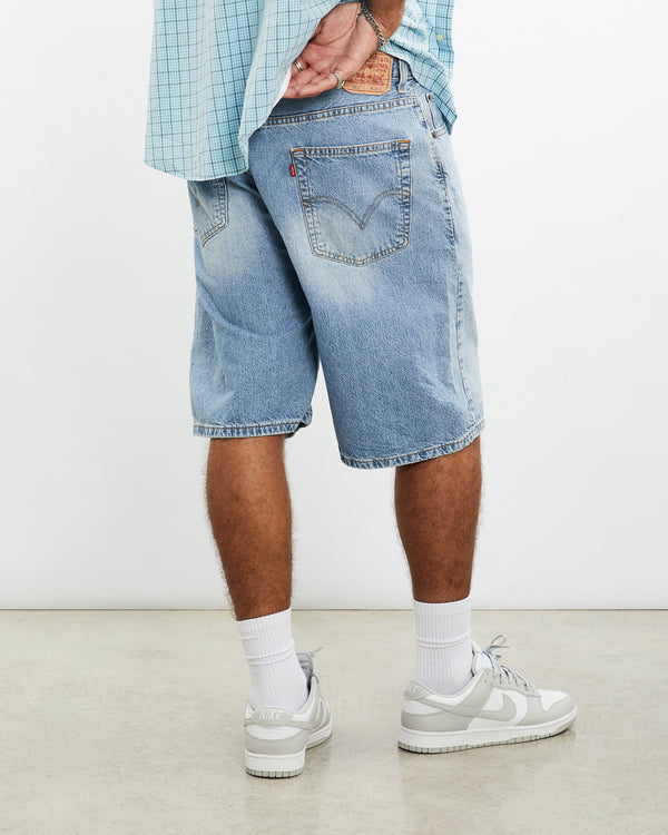Vintage, Levi's, 569, Denim, Shorts, The Real Deal, size 36", colour Blue, newtown, sydney, australia, thrift store, opshop, preloved, secondhand, sustainable, retro, antique, 70s, 80s, 90s, 2000s, 00s, fashion, clothing, streetwear, trendy, garment, style, boutique, store, shop, archive, sale, cheap, best, top, Shorts
