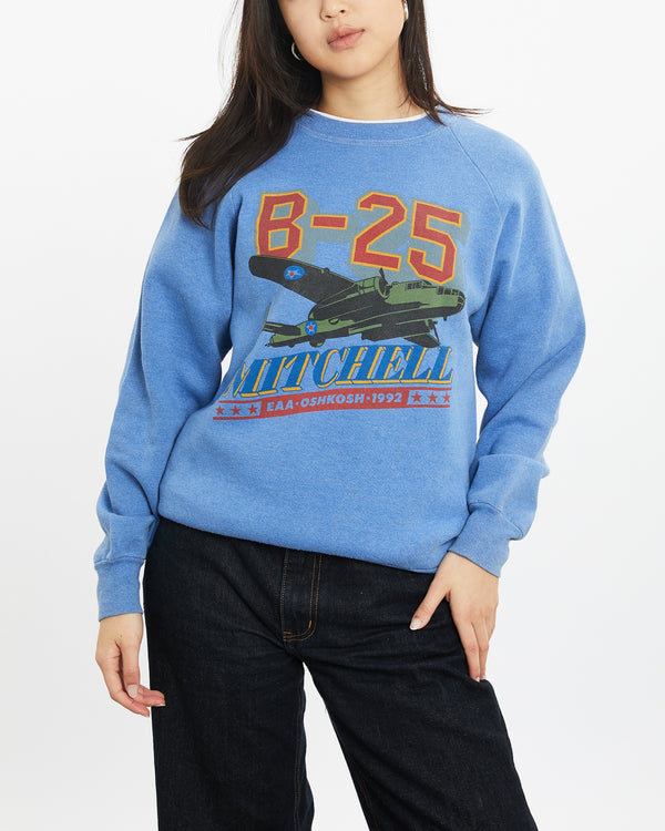 Vintage 1992 B-25 Mitchell Air Force Sweatshirt <br>S , The Real Deal , newtown, sydney, australia, thrift store, opshop, preloved, secondhand, sustainable, retro, antique, 70s, 80s, 90s, 2000s, 00s, fashion, clothing, streetwear, trendy, garment, style, boutique, store, shop, archive, sale, cheap, best, top