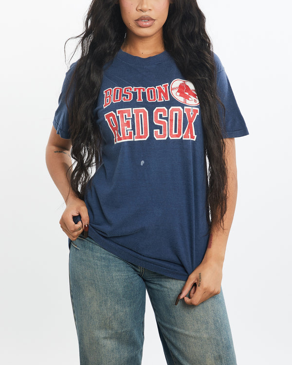 Vintage 80s MLB Boston Red Sox Tee <br>S , The Real Deal , newtown, sydney, australia, thrift store, opshop, preloved, secondhand, sustainable, retro, antique, 70s, 80s, 90s, 2000s, 00s, fashion, clothing, streetwear, trendy, garment, style, boutique, store, shop, archive, sale, cheap, best, top