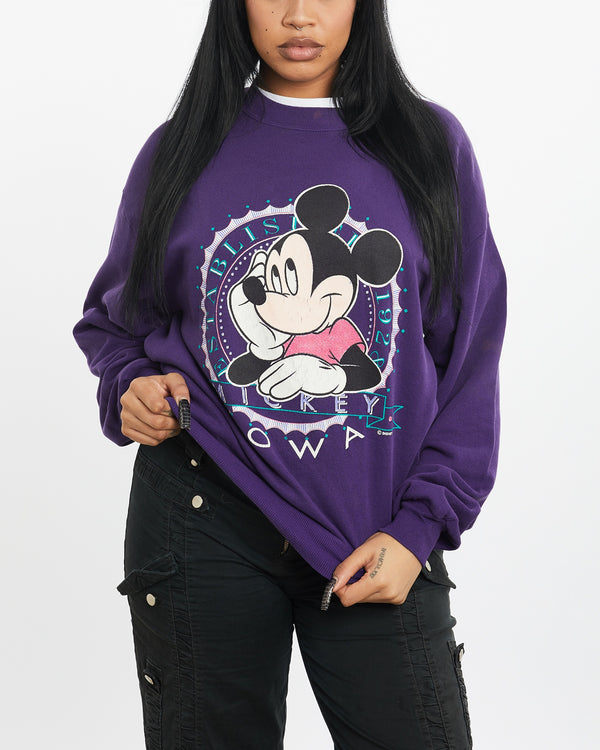 Vintage 90s Disney Mickey Mouse Sweatshirt <br>S , The Real Deal , newtown, sydney, australia, thrift store, opshop, preloved, secondhand, sustainable, retro, antique, 70s, 80s, 90s, 2000s, 00s, fashion, clothing, streetwear, trendy, garment, style, boutique, store, shop, archive, sale, cheap, best, top