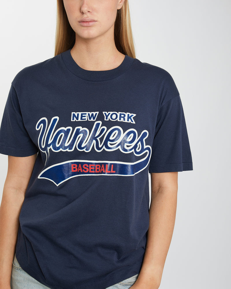 Vintage 80s MLB New York Yankees Tee <br>S , The Real Deal , newtown, sydney, australia, thrift store, opshop, preloved, secondhand, sustainable, retro, antique, 70s, 80s, 90s, 2000s, 00s, fashion, clothing, streetwear, trendy, garment, style, boutique, store, shop, archive, sale, cheap, best, top