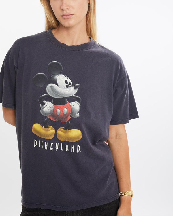 Vintage, Mickey, Mouse, Disneyland, Tee, The Real Deal, size medium, colour Navy, newtown, sydney, australia, thrift store, opshop, preloved, secondhand, sustainable, retro, antique, 70s, 80s, 90s, 2000s, 00s, fashion, clothing, streetwear, trendy, garment, style, boutique, store, shop, archive, sale, cheap, best, top, T-Shirts