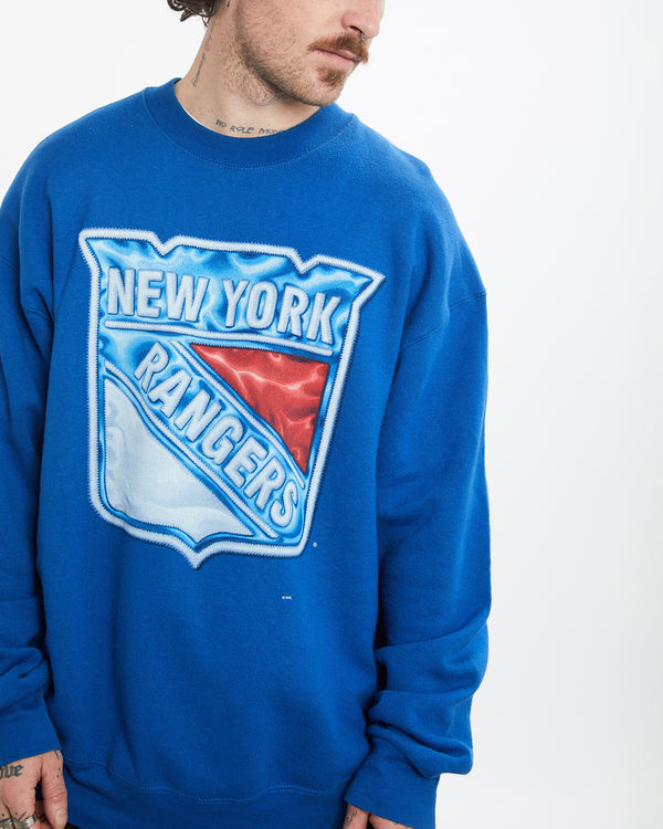 90s NHL New York Rangers Sweatshirt <br>XL