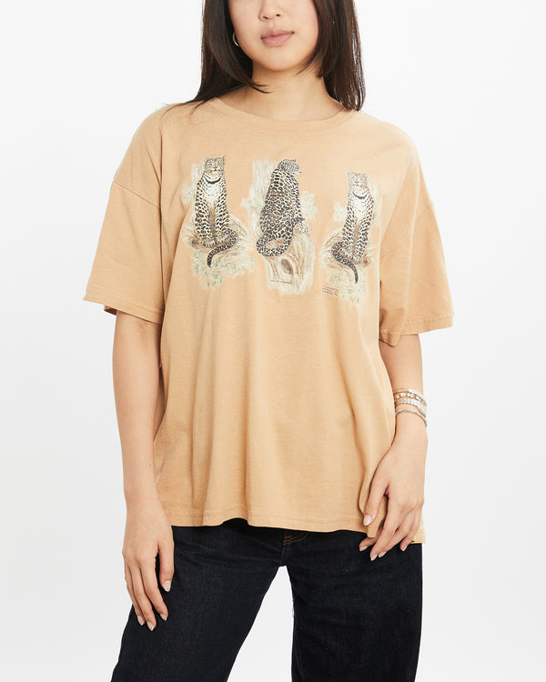 Vintage 90s Cheetah Wildlife Tee <br>S , The Real Deal , newtown, sydney, australia, thrift store, opshop, preloved, secondhand, sustainable, retro, antique, 70s, 80s, 90s, 2000s, 00s, fashion, clothing, streetwear, trendy, garment, style, boutique, store, shop, archive, sale, cheap, best, top