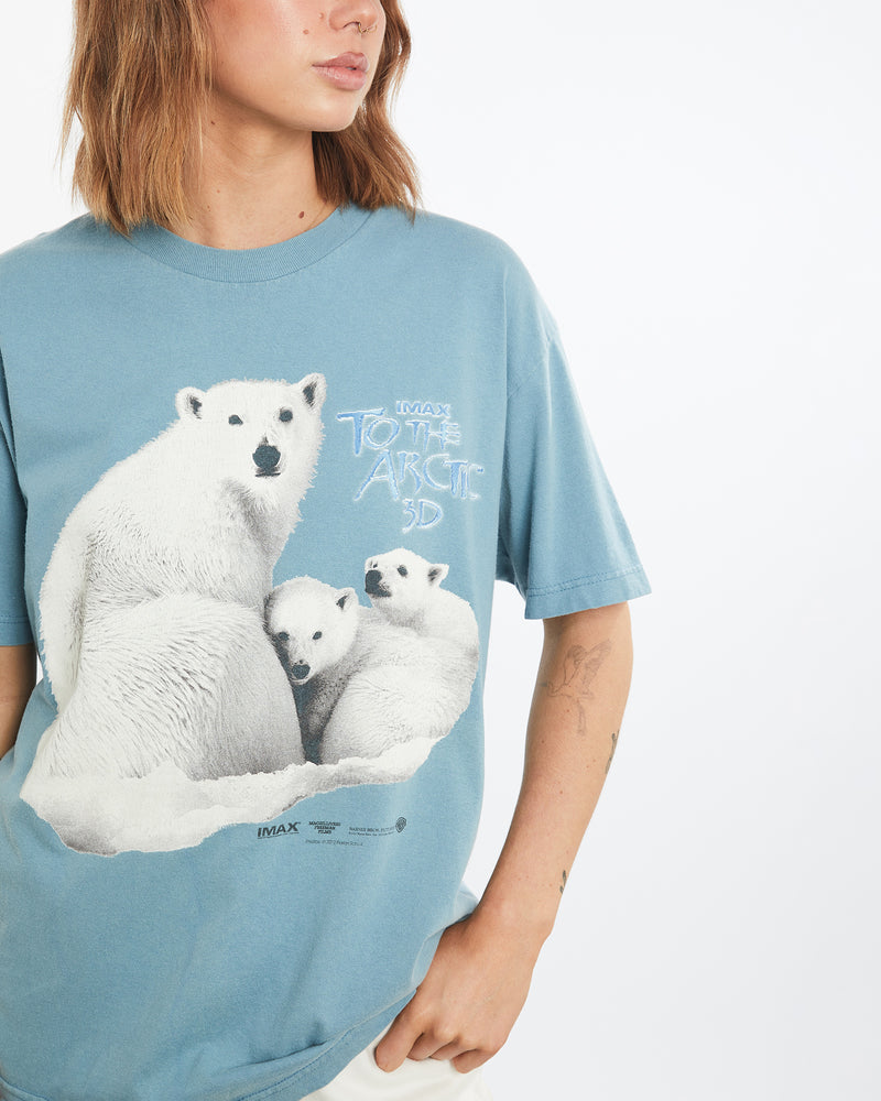 Vintage Polar Bear IMAX Wildlife Tee <br>M , The Real Deal , newtown, sydney, australia, thrift store, opshop, preloved, secondhand, sustainable, retro, antique, 70s, 80s, 90s, 2000s, 00s, fashion, clothing, streetwear, trendy, garment, style, boutique, store, shop, archive, sale, cheap, best, top