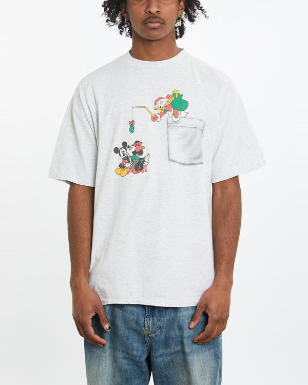 Vintage 90s Disney Mickey Mouse Christmas Tee <br>L