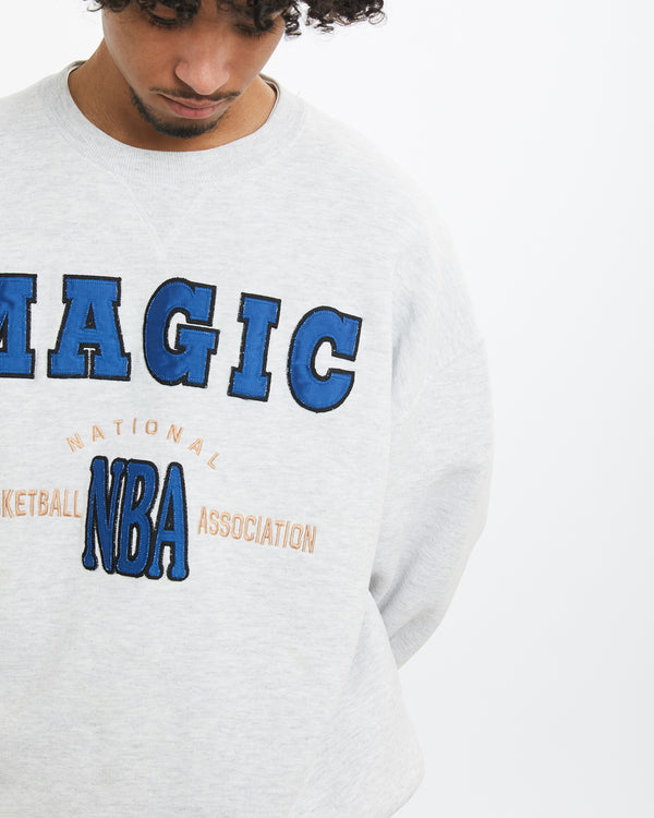 Vintage 90s Russell Athletic NBA Orlando Magic Sweatshirt <br>M , The Real Deal , newtown, sydney, australia, thrift store, opshop, preloved, secondhand, sustainable, retro, antique, 70s, 80s, 90s, 2000s, 00s, fashion, clothing, streetwear, trendy, garment, style, boutique, store, shop, archive, sale, cheap, best, top