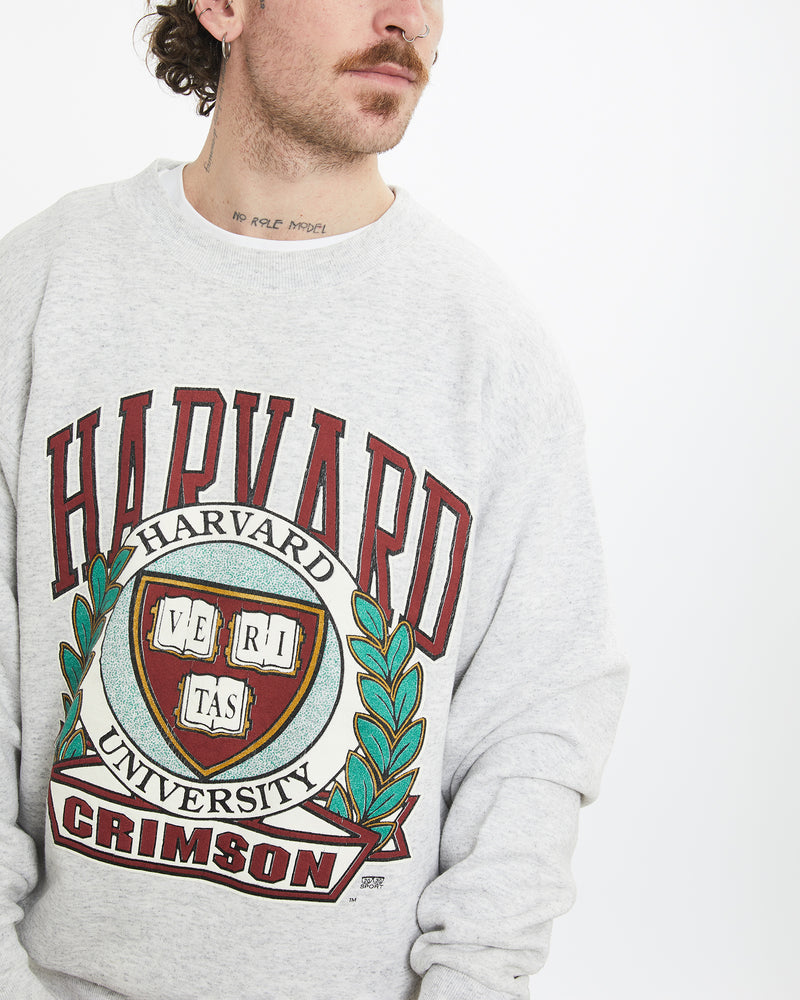 Vintage 90s Harvard Crimson Sweatshirt <br>L , The Real Deal , newtown, sydney, australia, thrift store, opshop, preloved, secondhand, sustainable, retro, antique, 70s, 80s, 90s, 2000s, 00s, fashion, clothing, streetwear, trendy, garment, style, boutique, store, shop, archive, sale, cheap, best, top