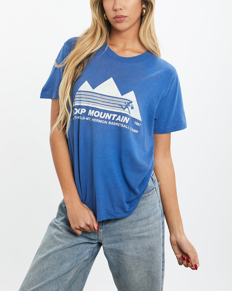 Vintage 1987 Pony x Hoop Mountain Basketball Tee <br>XS , The Real Deal , newtown, sydney, australia, thrift store, opshop, preloved, secondhand, sustainable, retro, antique, 70s, 80s, 90s, 2000s, 00s, fashion, clothing, streetwear, trendy, garment, style, boutique, store, shop, archive, sale, cheap, best, top