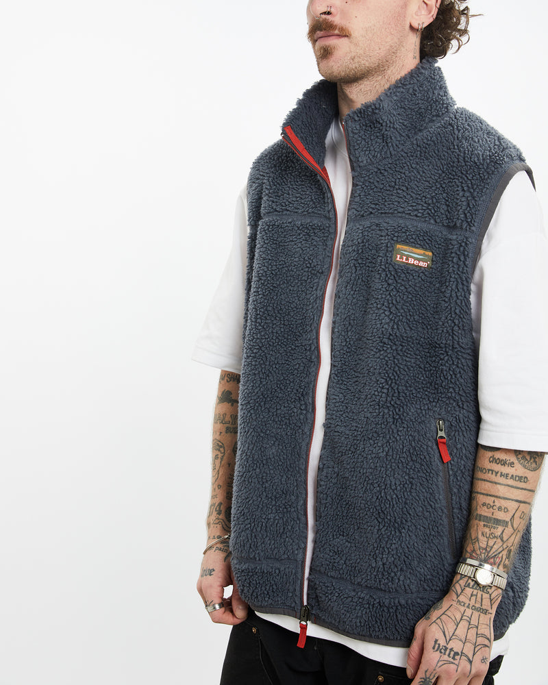 Vintage 90s L.L.Bean Quarter Zip Fleece Vest  <br>L