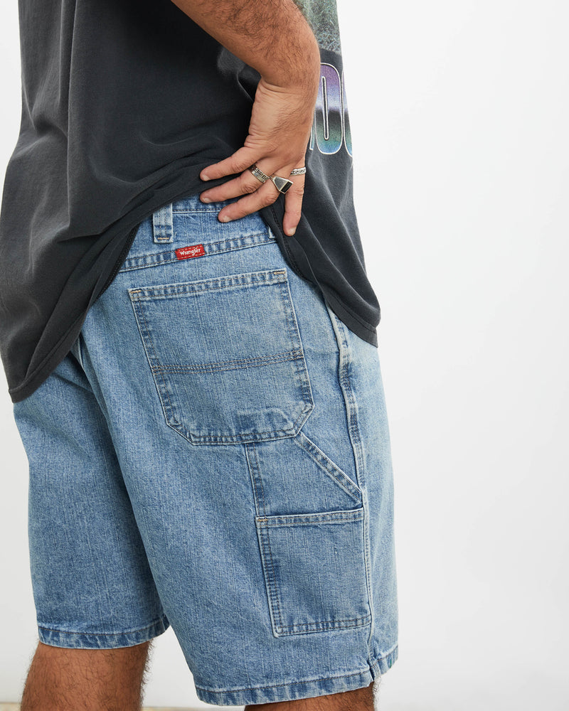 Vintage Wrangler Denim Carpenter Shorts <br>38" , The Real Deal , newtown, sydney, australia, thrift store, opshop, preloved, secondhand, sustainable, retro, antique, 70s, 80s, 90s, 2000s, 00s, fashion, clothing, streetwear, trendy, garment, style, boutique, store, shop, archive, sale, cheap, best, top