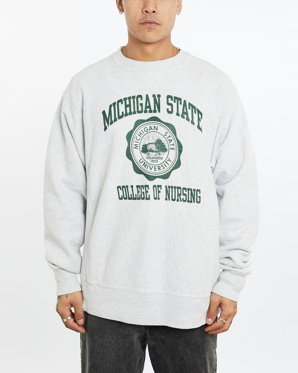 Vintage 90s Michigan State University Sweatshirt <br>XL , The Real Deal , newtown, sydney, australia, thrift store, opshop, preloved, secondhand, sustainable, retro, antique, 70s, 80s, 90s, 2000s, 00s, fashion, clothing, streetwear, trendy, garment, style, boutique, store, shop, archive, sale, cheap, best, top