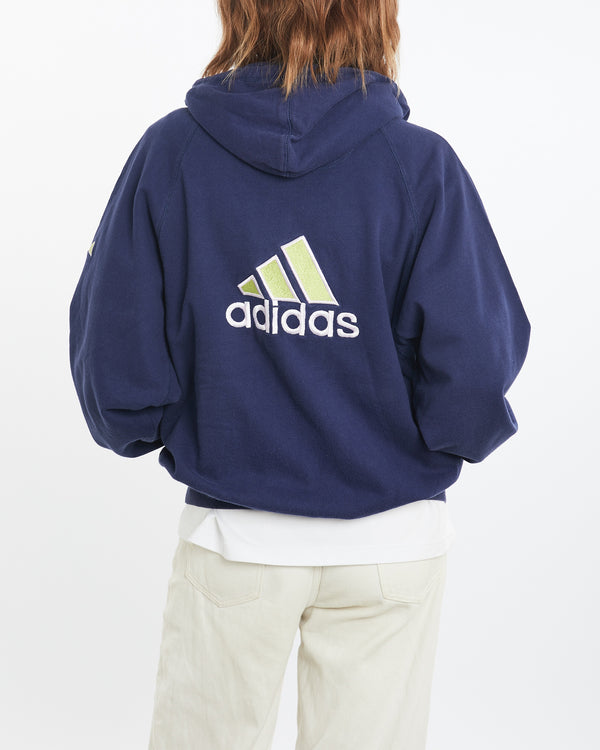 Vintage 90s Adidas Hooded Sweatshirt <br>M , The Real Deal , newtown, sydney, australia, thrift store, opshop, preloved, secondhand, sustainable, retro, antique, 70s, 80s, 90s, 2000s, 00s, fashion, clothing, streetwear, trendy, garment, style, boutique, store, shop, archive, sale, cheap, best, top