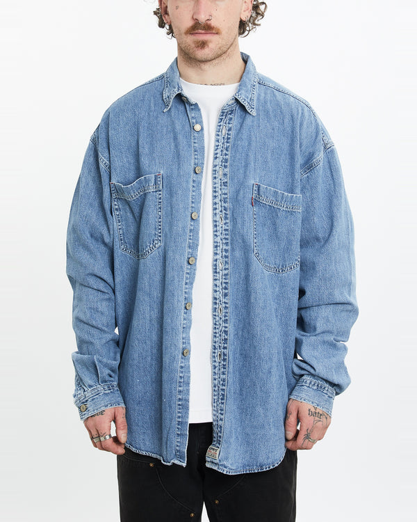 Vintage 90s Levi's Denim Button Up Shirt <br>L