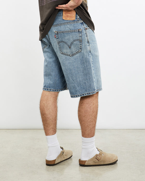Vintage, Levi's, 550, Denim, Shorts, The Real Deal, size 34", colour Blue, newtown, sydney, australia, thrift store, opshop, preloved, secondhand, sustainable, retro, antique, 70s, 80s, 90s, 2000s, 00s, fashion, clothing, streetwear, trendy, garment, style, boutique, store, shop, archive, sale, cheap, best, top, Shorts