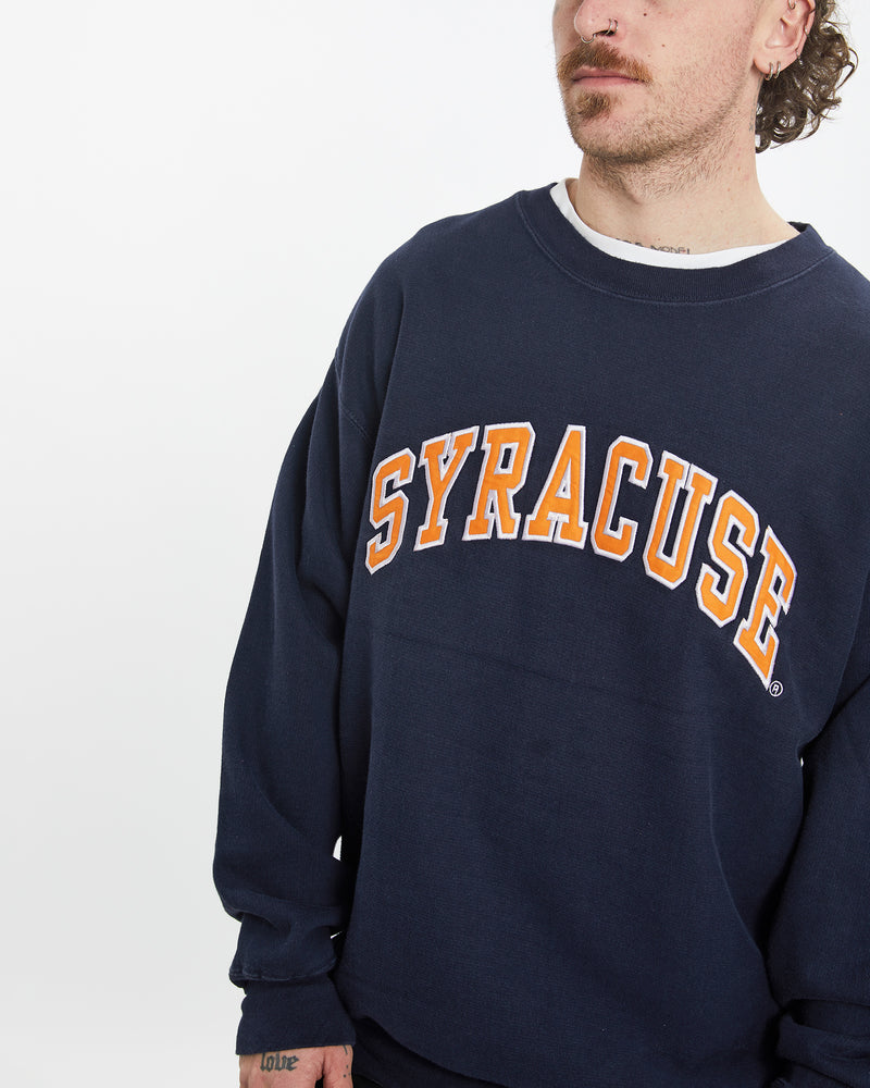 Vintage 90s Syracuse University Sweatshirt <br>L , The Real Deal , newtown, sydney, australia, thrift store, opshop, preloved, secondhand, sustainable, retro, antique, 70s, 80s, 90s, 2000s, 00s, fashion, clothing, streetwear, trendy, garment, style, boutique, store, shop, archive, sale, cheap, best, top